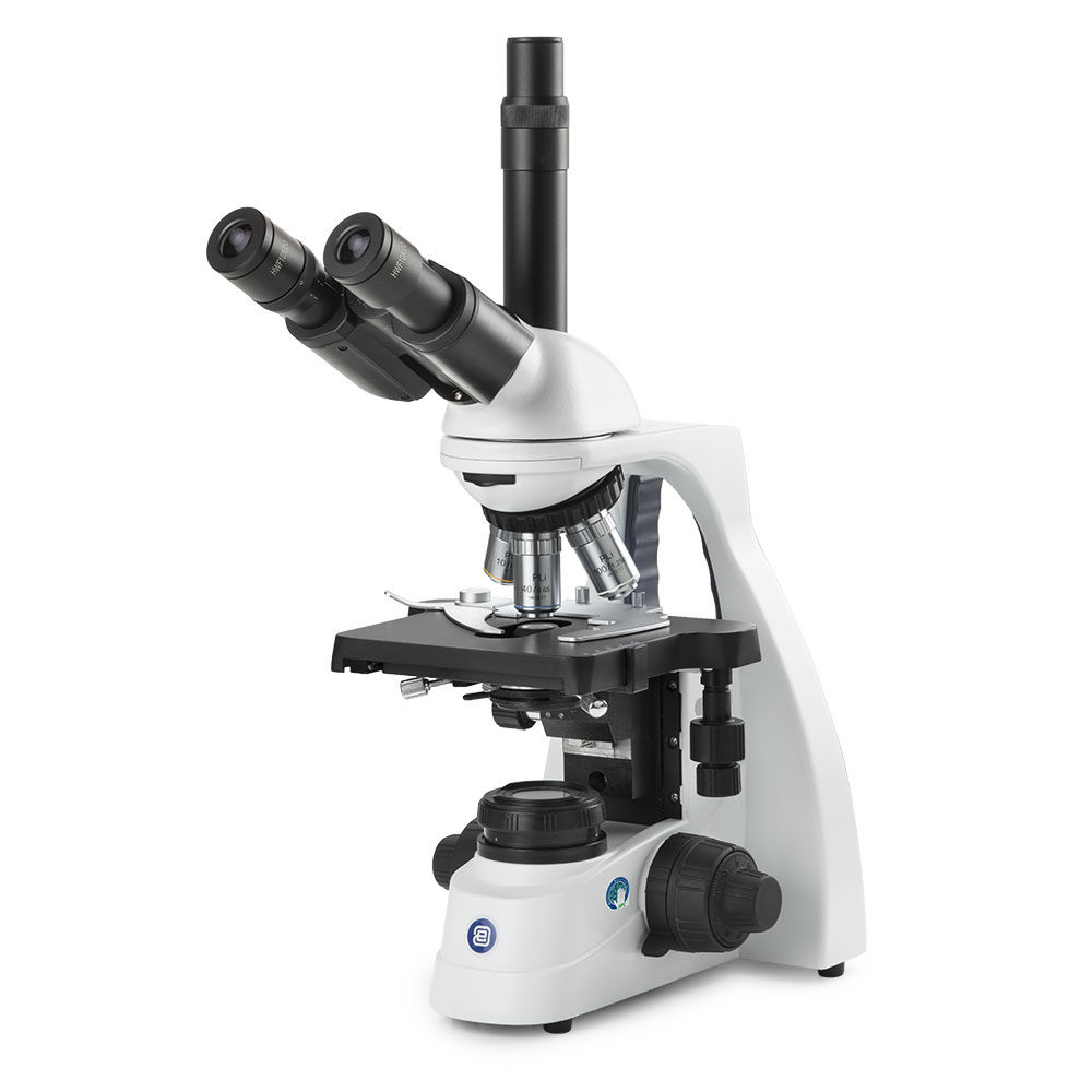 Globe Scientific bScope trinocular microscope, HWF 10x/20mm eyepieces and quintuple nosepiece with Plan PLI 4/10/S40/S100x oil infinity corrected IOS objectives, 131 x 152/197mm stage with integrated mechanical 75 x 36 mm rackless X-Y stage. 3W NeoLED™ Köhler illumination and integrated power supply. Supplied without rechargeable batteries Microscope;Trinocular;mechanical stage;HWF;Pli